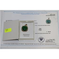 11.27 CT JADEITE CUSHION SHAPE CABACHON PENDANT