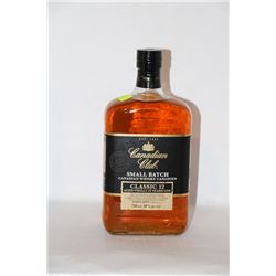 750ML BOTTLE OF CANADIAN CLUB CANADIAN WHISKY