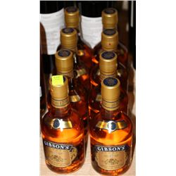 8 BOTTLES OF GIBSON'S CANADIAN WHISKY