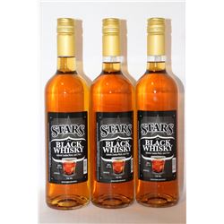 3 BOTTLES OF STARS BLACK CANADIAN WHISKY