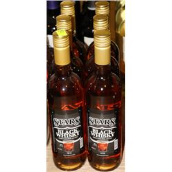 6 BOTTLES OF STARS BLACK CANADIAN WHISKY