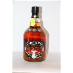 750ML BOTTLE OF GIBSON'S  100th GREY CUP WHISKY