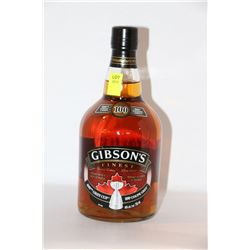 750ML BOTTLE OF GIBSON'S  100th GREY CUP WHISKY