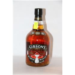 750ML BOTTLE OF GIBSON'S  100th GREY CUP WHISKY