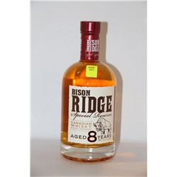 750ML BOTTLE OF BISON RIDGE 8 YRS. OLD WHISKY