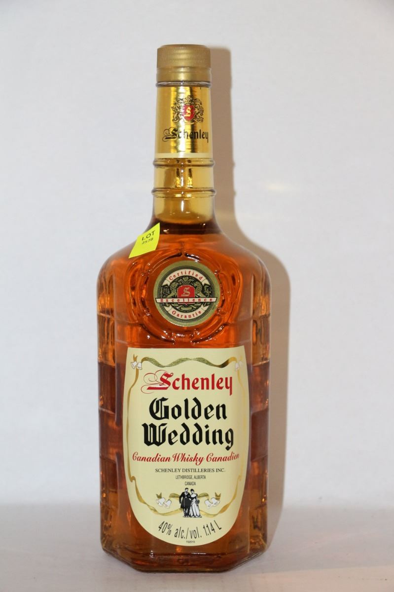 1.14L BOTTLE OF GOLDEN WEDDING CANADIAN WHISKY
