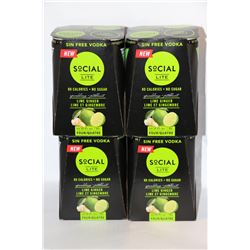 16 CANS OF SOCIAL LITE LIME GINGER VODKA