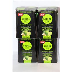 16 CANS OF SOCIAL LITE LIME GINGER VODKA