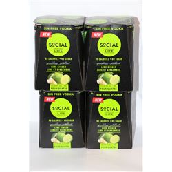 16 CANS OF SOCIAL LITE LIME GINGER VODKA