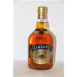 1.14L BOTTLE OF GIBSON'S 12 YEAR OLD WHISKY