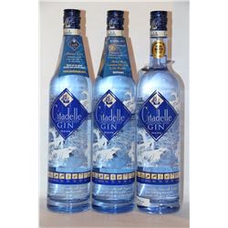 3 BOTTLES OF CITADELLE GIN