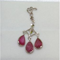 14KT GOLD RUBY (4.70CT) & DIAMOND PENDANT