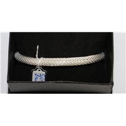 SILVER TONE ROPE BRACELET