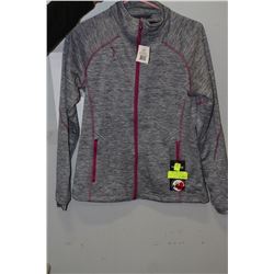 LADIES SMALL DODGE ZIP UP SWEATER