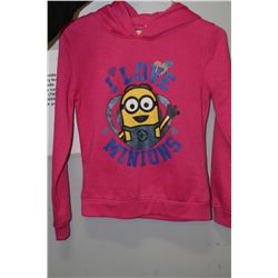 NEW "I LOVE MINIONS" HOODIE SIZE 14
