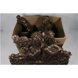 LARGE BOX OF COPPER CRAFT