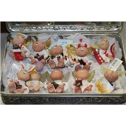 FLAT OF COLLECTIBLE ANGEL ORNAMENTS