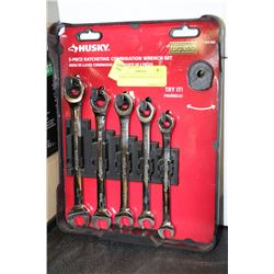 HUSKY 5 PC RATCHET/WRENCH SET