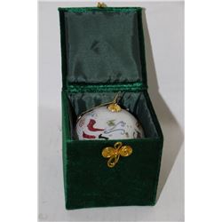 LIMITED EDITION REVERSE HANDPAINTED XMAS ORNAMENT