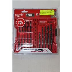 MILWAUKEE 15PC IMPACT DRILL AND DRIVE SET
