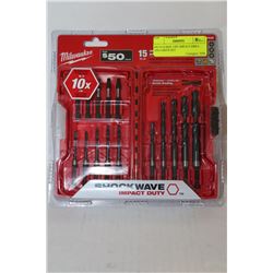 MILWAUKEE 15PC IMPACT DRILL AND DRIVE SET