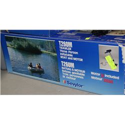 TRAWLER 3-PERSON INFLATABLE BOAT AND MOTOR