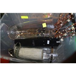 TOTE OF MISC. SHOWHOME VASES