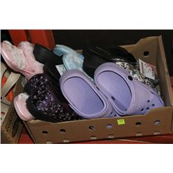 TRAY OF ASSORTED SLIPPERS/SANDALS