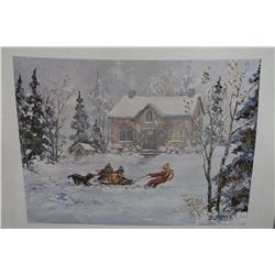 GEORGIA JARVIS LTD EDITION PRINT "PUPPY PRANKS"