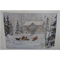 GEORGIA JARVIS LTD EDITION PRINT "PUPPY PRANKS"