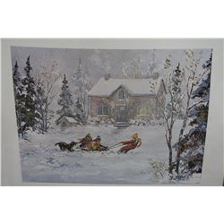 GEORGIA JARVIS LTD EDITION PRINT "PUPPY PRANKS"