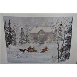 GEORGIA JARVIS LTD EDITION PRINT "PUPPY PRANKS"