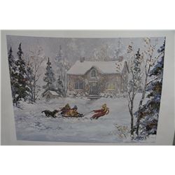 GEORGIA JARVIS LTD EDITION PRINT "PUPPY PRANKS"