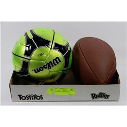 FOOTBALL + SOCCER BALL