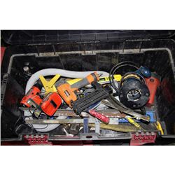 LARGE BIN OF ASSORTED TOOLS INCLUDING SMALL