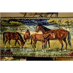 VINTAGE HORSE WALL TAPESTRY
