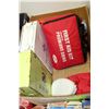 Image 1 : BOX WITH FIRST AID KITS, BOXES AND SUPPLIES