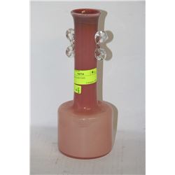 PINK ART GLASS VASE