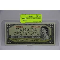 HIGH GRADE 1954 TWENTY DOLLAR BANKNOTE