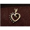 Image 1 : 10K YELLOW GOLD DIAMOND & SAPPHIRE HEART PENDANT