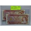 Image 1 : UNC 1974 $2 BANKNOTES CONSECUTIVE S/N X2