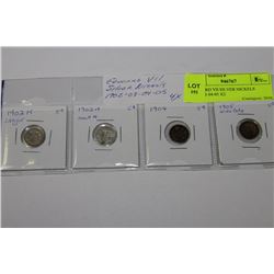 EDWARD VII SILVER NICKELS 1902-03-04-05 X2