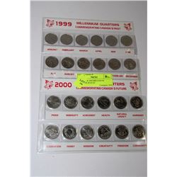 UNC 1999 & 2000 MILLENIUM QUARTER SETS X2