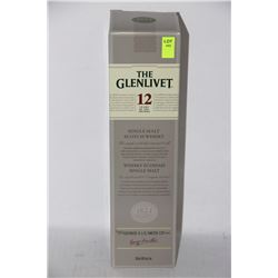 750ML BOTTLE OF THE GLENLIVET 12 YR SINGLE MALT