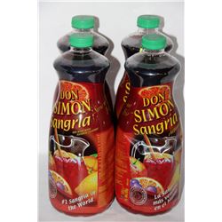 FOUR 1.5L BOTTLES OF DON SIMON SANGRIA 7%
