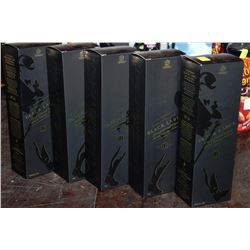 FIVE 750ML BOTTLES OF JOHNNIE WALKER BLACK LABEL