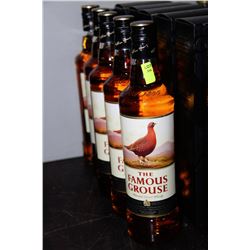 FIVE 750ML BOTTLES  THE FAMOUS GROUSE SCOTCH