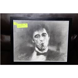 NEW YORK ARTIST SIGNED DRAWING OF AL