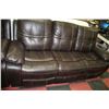 Image 2 : NEW BROWN LEATHERETTE RECLINING SOFA AND LOVESEAT