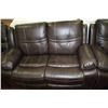 Image 3 : NEW BROWN LEATHERETTE RECLINING SOFA AND LOVESEAT